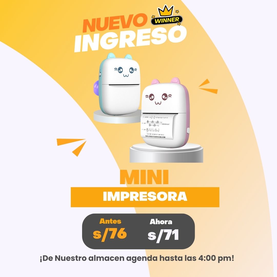 Mini Impresora Térmica Portátil – Imprime en segundos desde tu celular